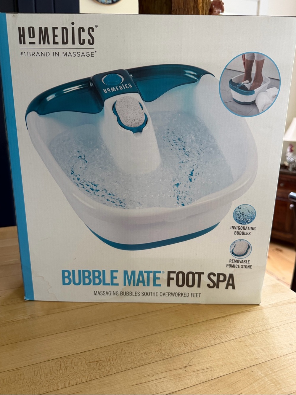 HoMedics Blue Bubble Mate Foot Spa